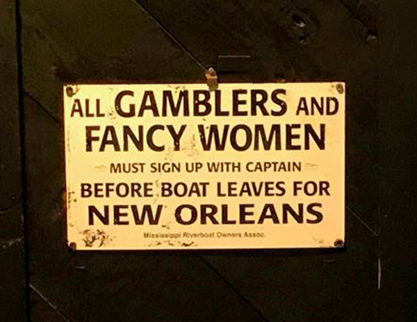all gamblers and fancy women sign at the Sail Loft on Atlantic Ave, Boston, MA