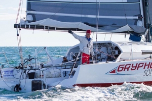 Joe Harris on 40' sailboat Gryphonsolo sailing around the world