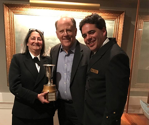 Lillie Award presented to Rick Williams, owner and skipper of CHARIAD, at the Boston Yacht Club, Marblehead, MA