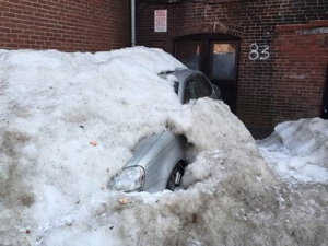 Late March snow piles in Massachusetts 2015