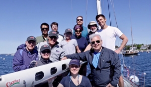 CHARIAD crew onboard for a practice sail on the North Shore in Massachusetts