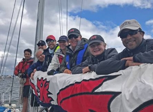 CHARIAD sailing crew after Ted Hood Regatta
