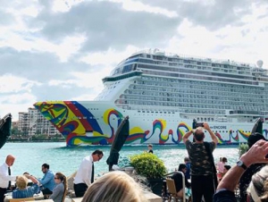 Cruise ship leaving Miami Florida