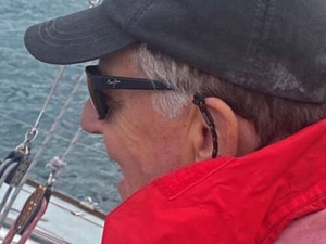 CHARIAD skipper Rick Williams on first sail of the season