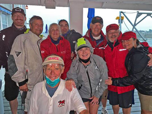 CHARIAD crew celebrates the end of the 2020 season in the rain