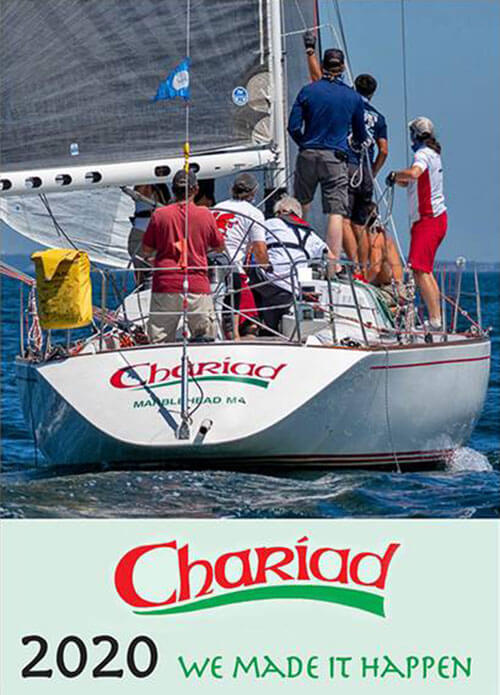 CHARIAD image and text that appears on sailing season trophy